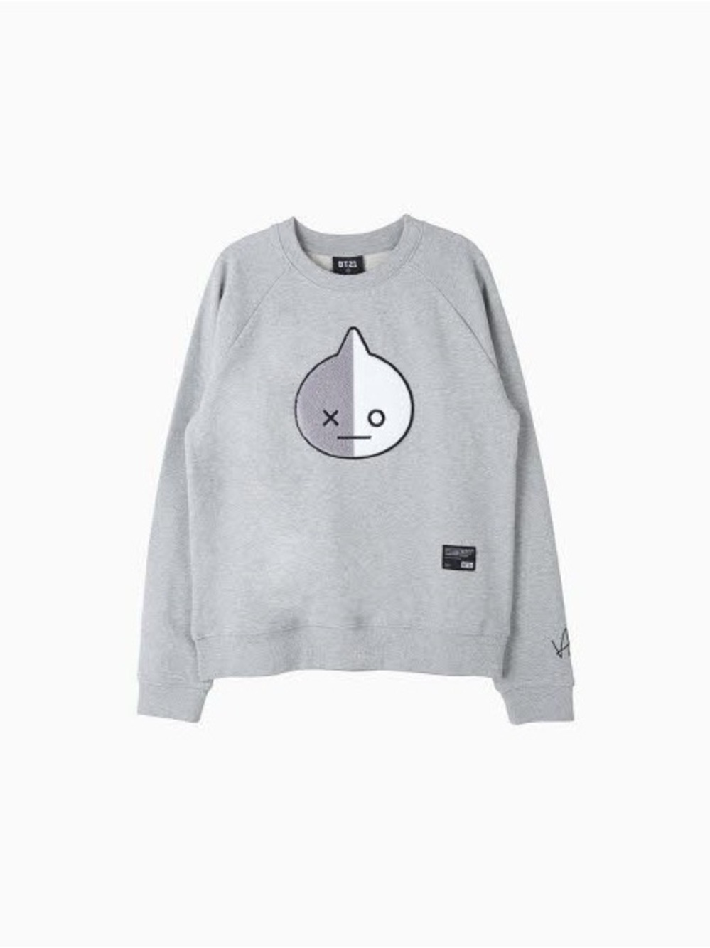 BT21 Basic Graphic Sweatshirt in Gray Size Large